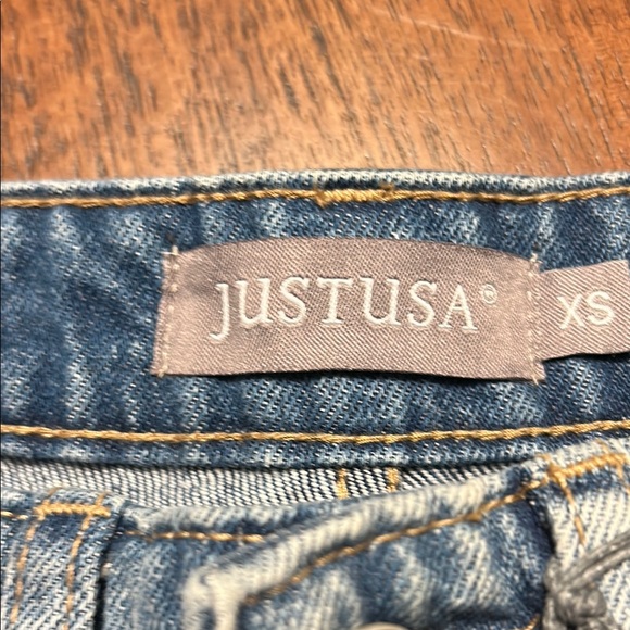 Just USA Women's Blue Denim Shorts - Picture 4 of 6